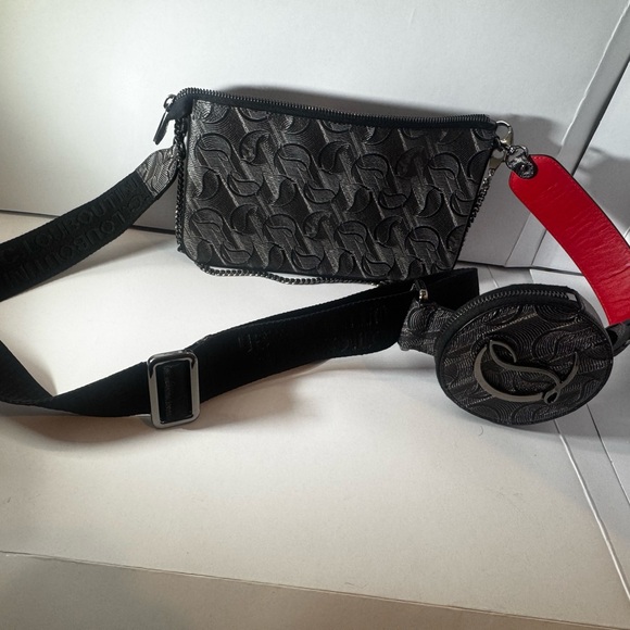 Christian Louboutin Handbags - Christian Louboutin Black Crossbody Belt Bag with Red Tag